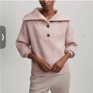 Varley peverel aButton Placket Knit sweater S